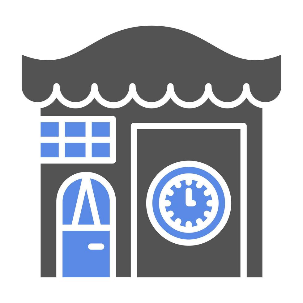Clock Shop Vector Icon Style