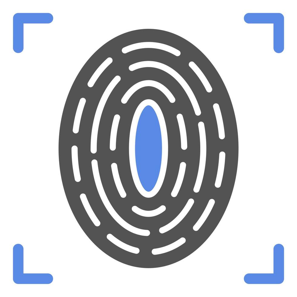 Fingerprint Scan Vector Icon Style
