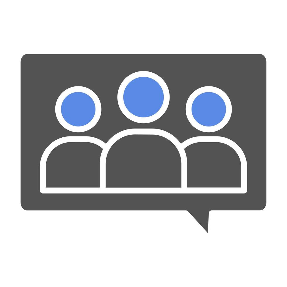 Group Chat Vector Icon Style 22404785 Vector Art at Vecteezy