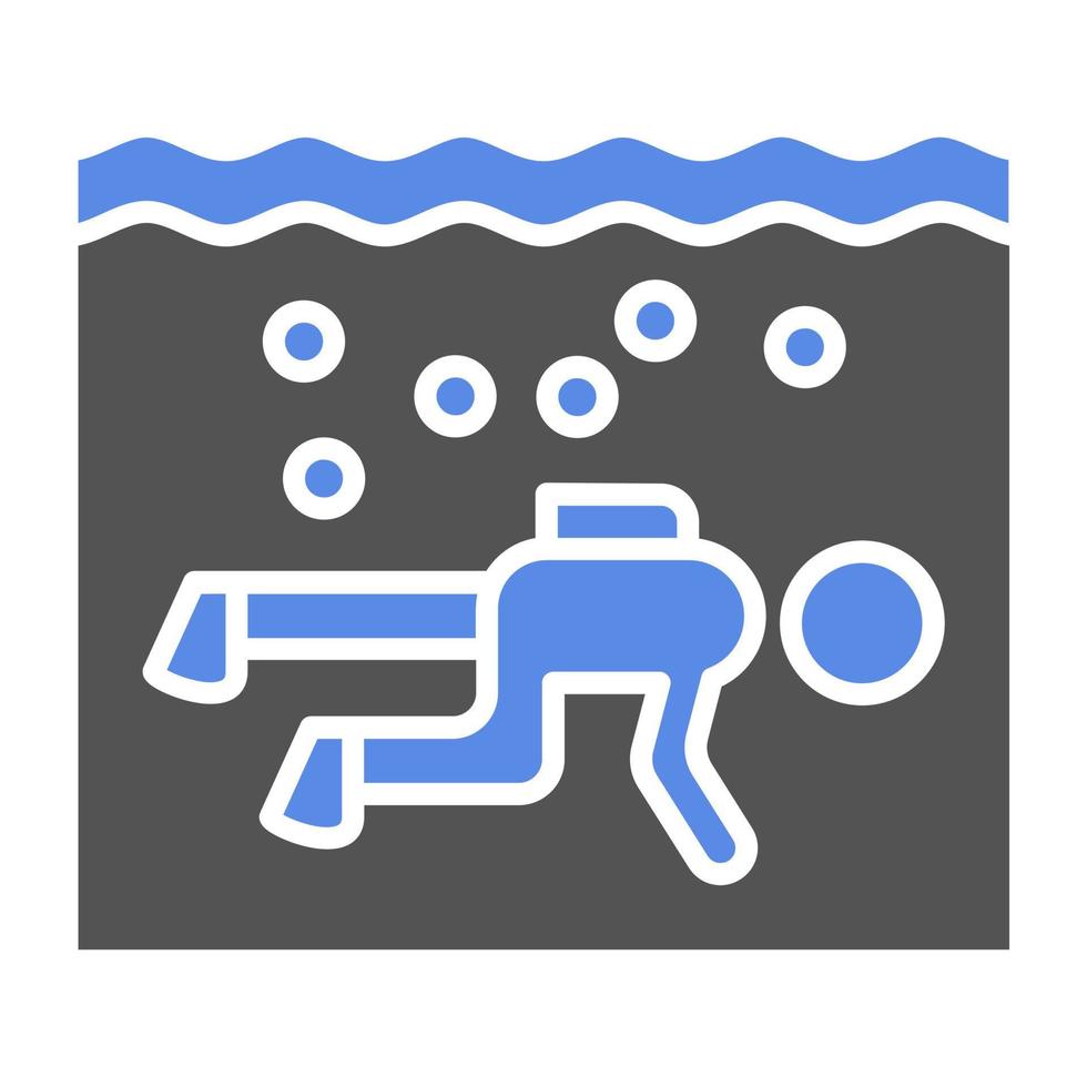 Drift Diving Vector Icon Style