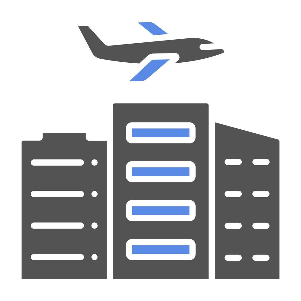 Domestic Flight Vector Icon Style