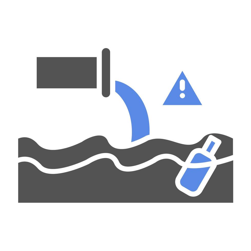 Water Pollution Vector Icon Style