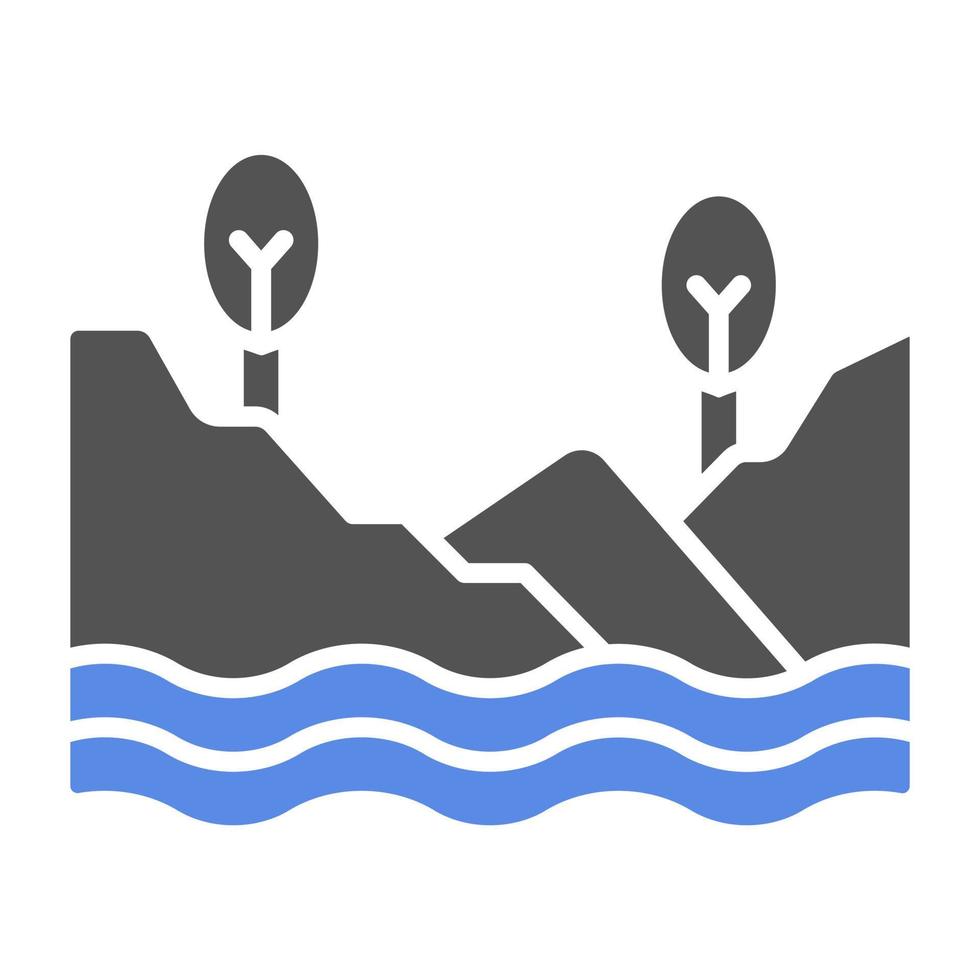 Lake Vector Icon Style