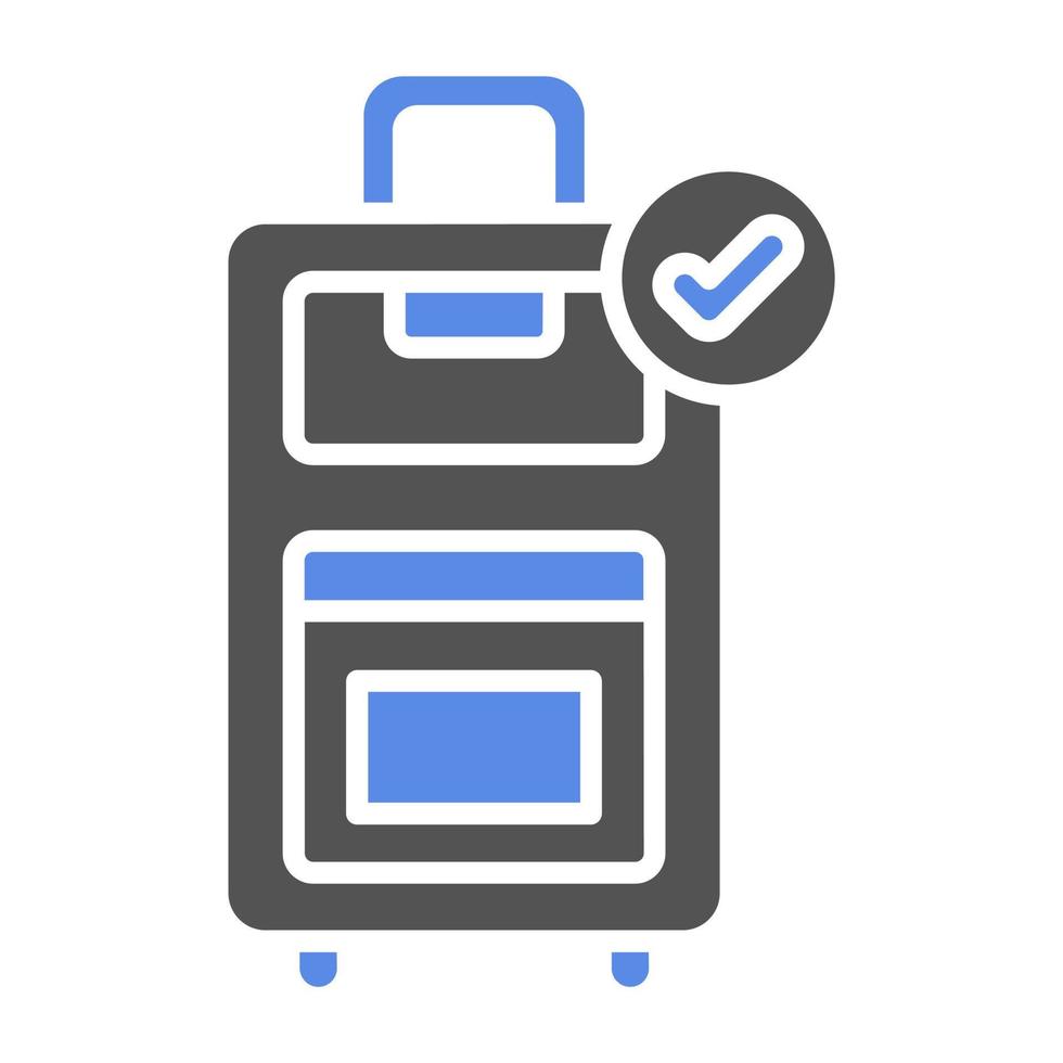 Checked Baggage Vector Icon Style 22405136 Vector Art at Vecteezy