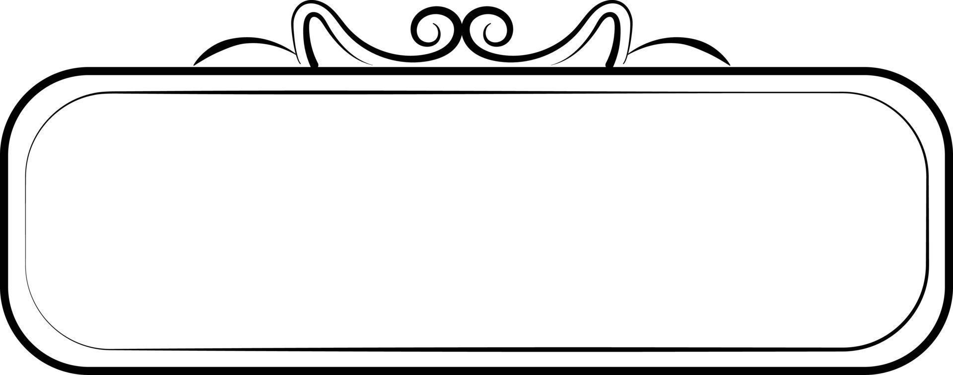 Black ornamental frame element vector