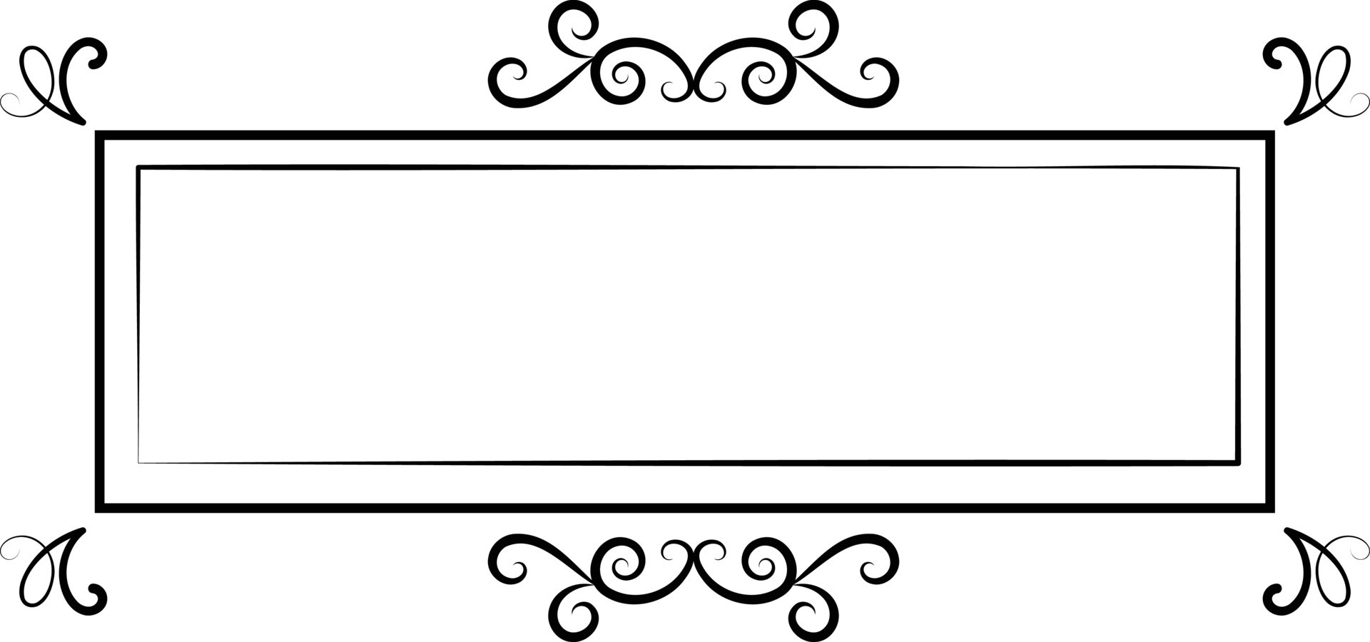 Black ornamental frame element 22405144 Vector Art at Vecteezy