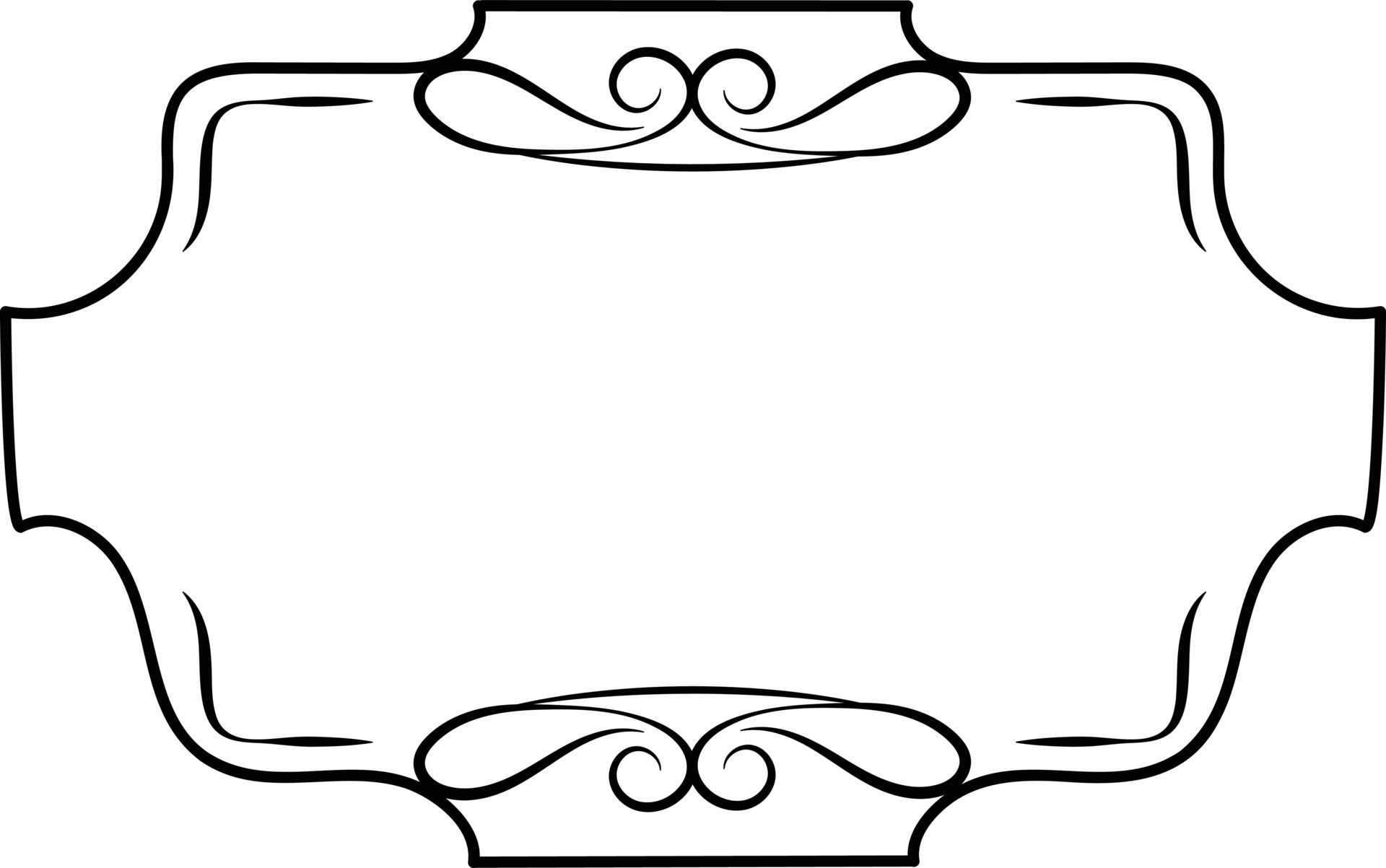 Black ornamental frame element 22405147 Vector Art at Vecteezy