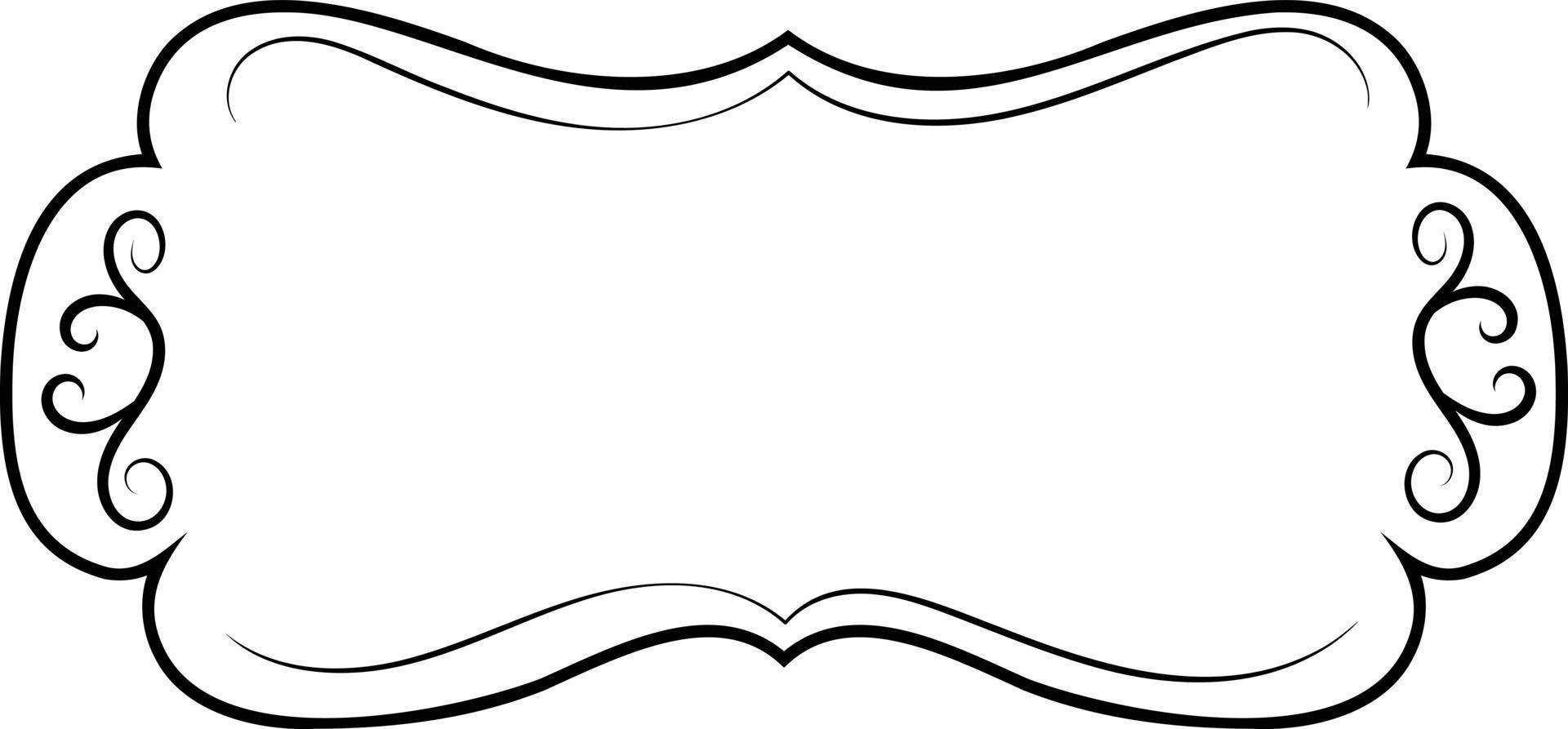 Black ornamental frame element vector