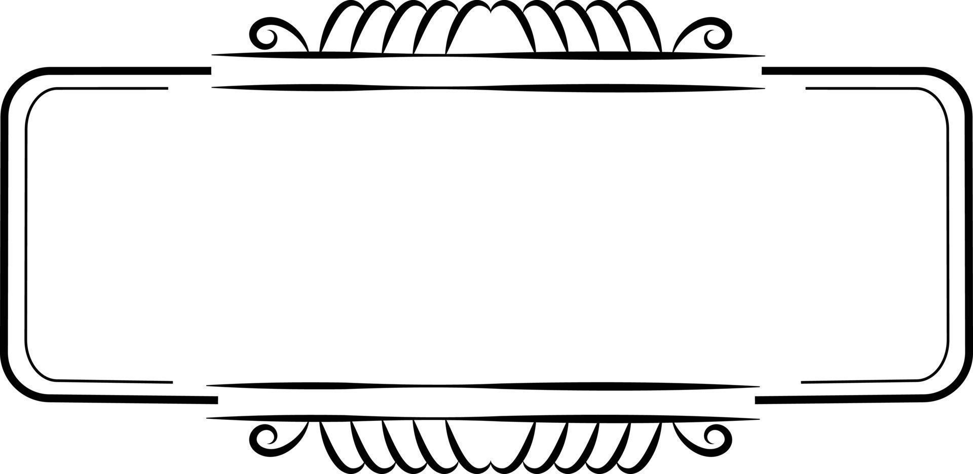 negro ornamental marco elemento vector