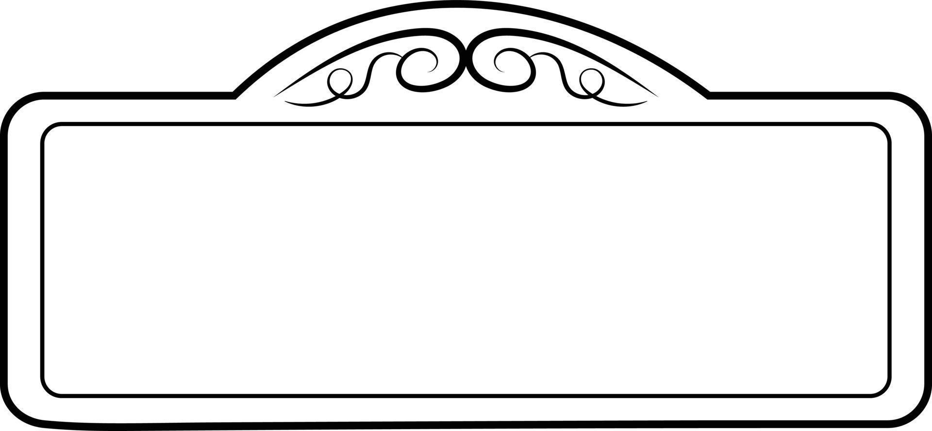 Black ornamental frame element vector