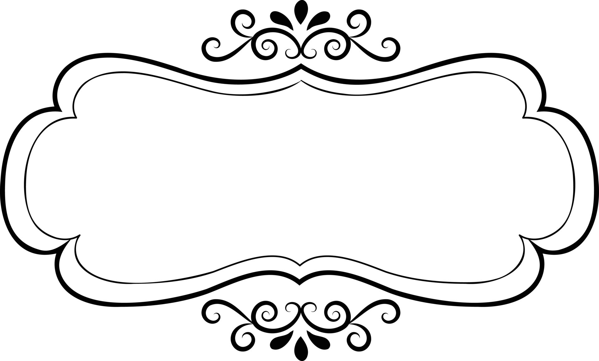 Black ornamental frame element 22405155 Vector Art at Vecteezy