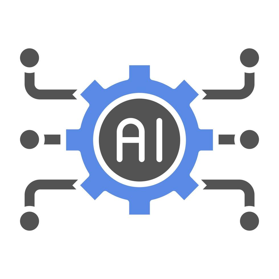 Artificial Intelligence Vector Icon Style