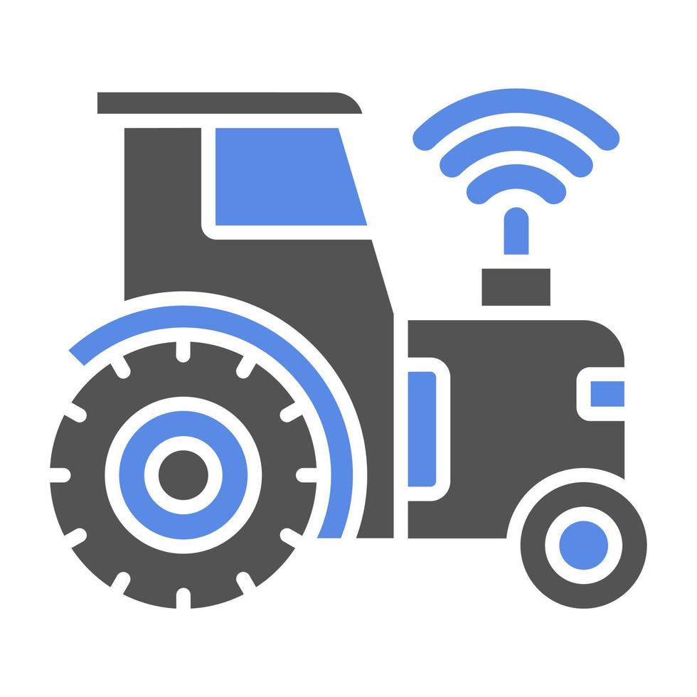 Smart Tractor Vector Icon Style