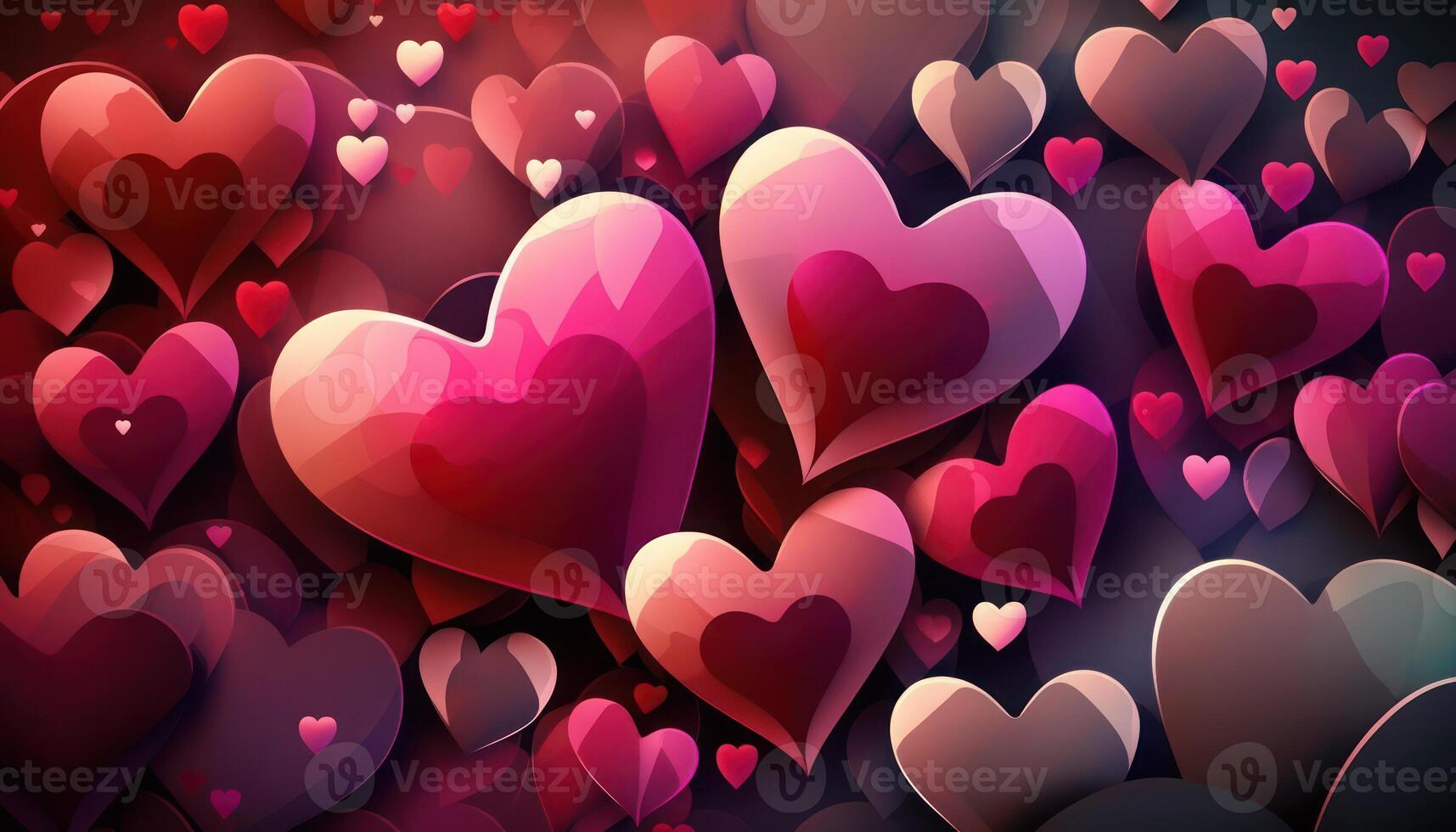 Valentines day background with hearts. photo