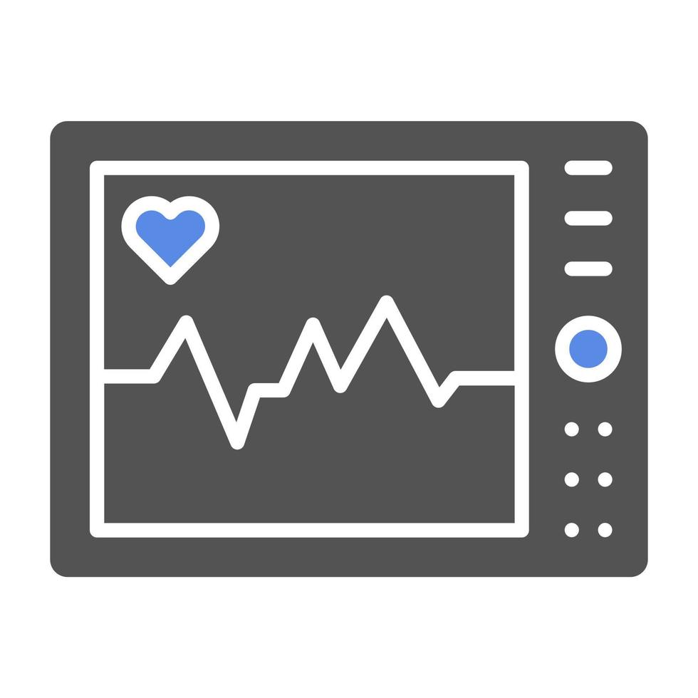 Electrocardiogram Vector Icon Style