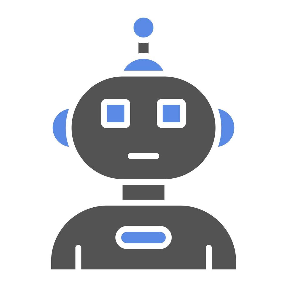 Humanoid Robot Vector Icon Style