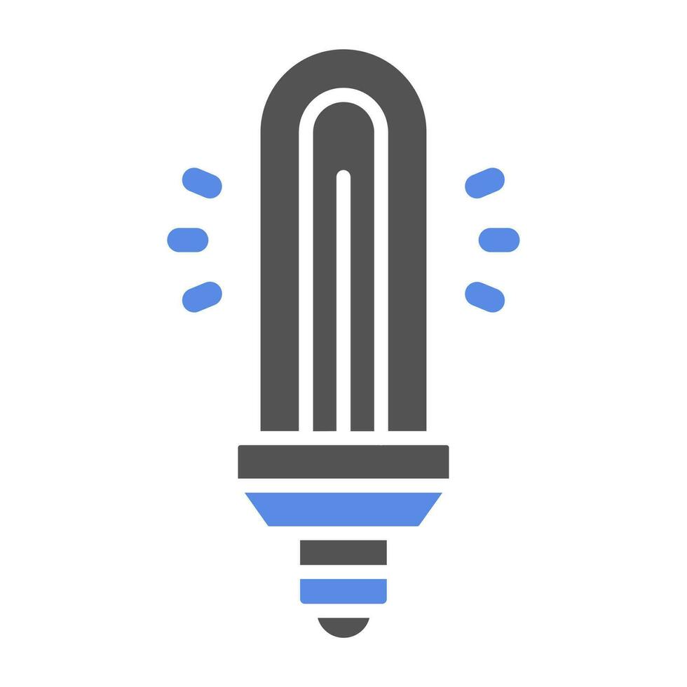 Cfl Tubular Bulb Vector Icon Style