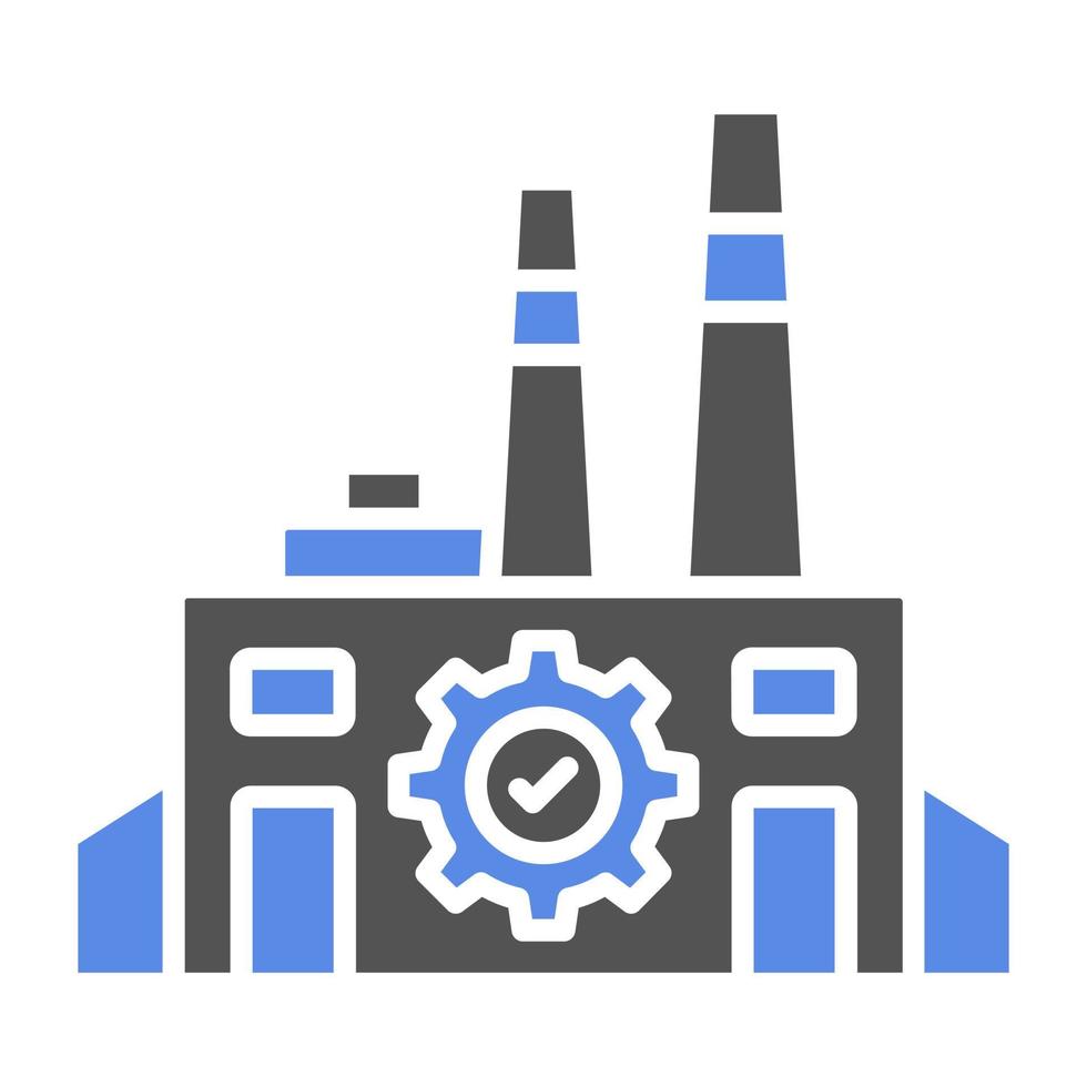 Focused Factory Producti Vector Icon Style