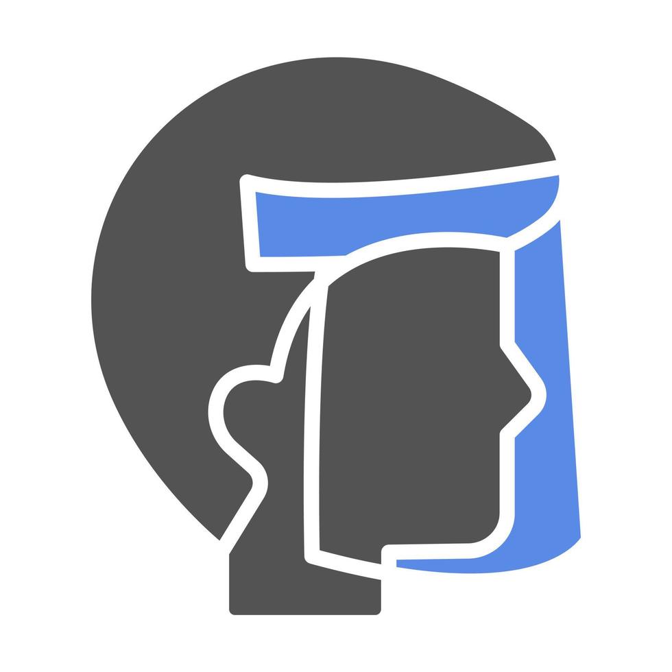 Face Shield Vector Icon Style