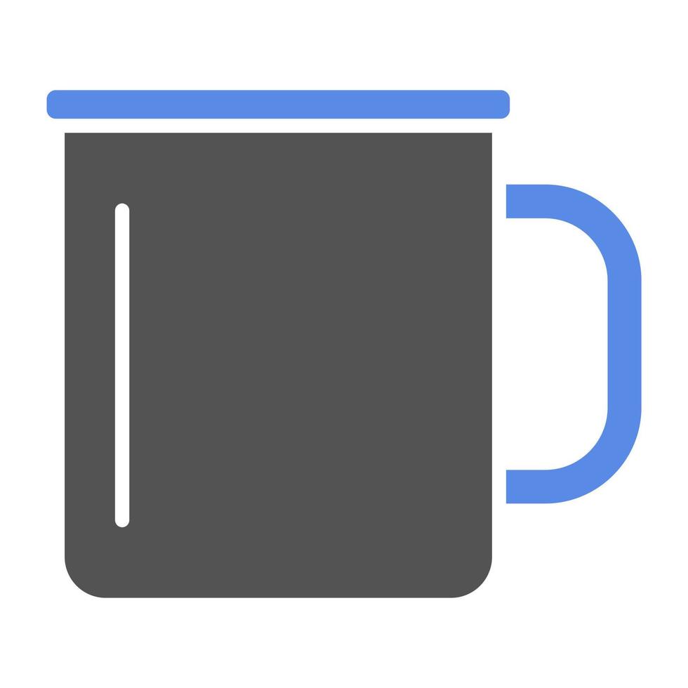 Metal Mug Vector Icon Style