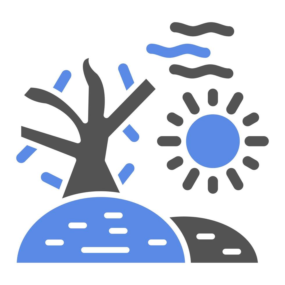 Desert Weather Vector Icon Style