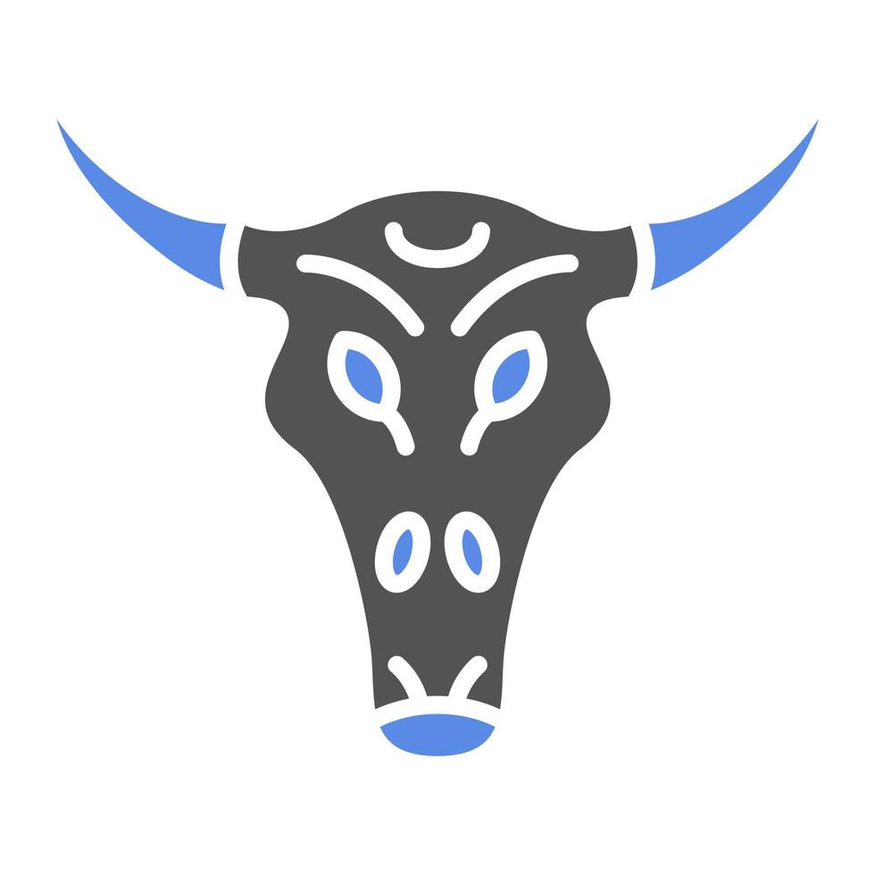 Bull Skull Vector Icon Style