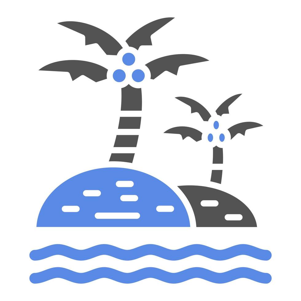 Desert Oasis Vector Icon Style