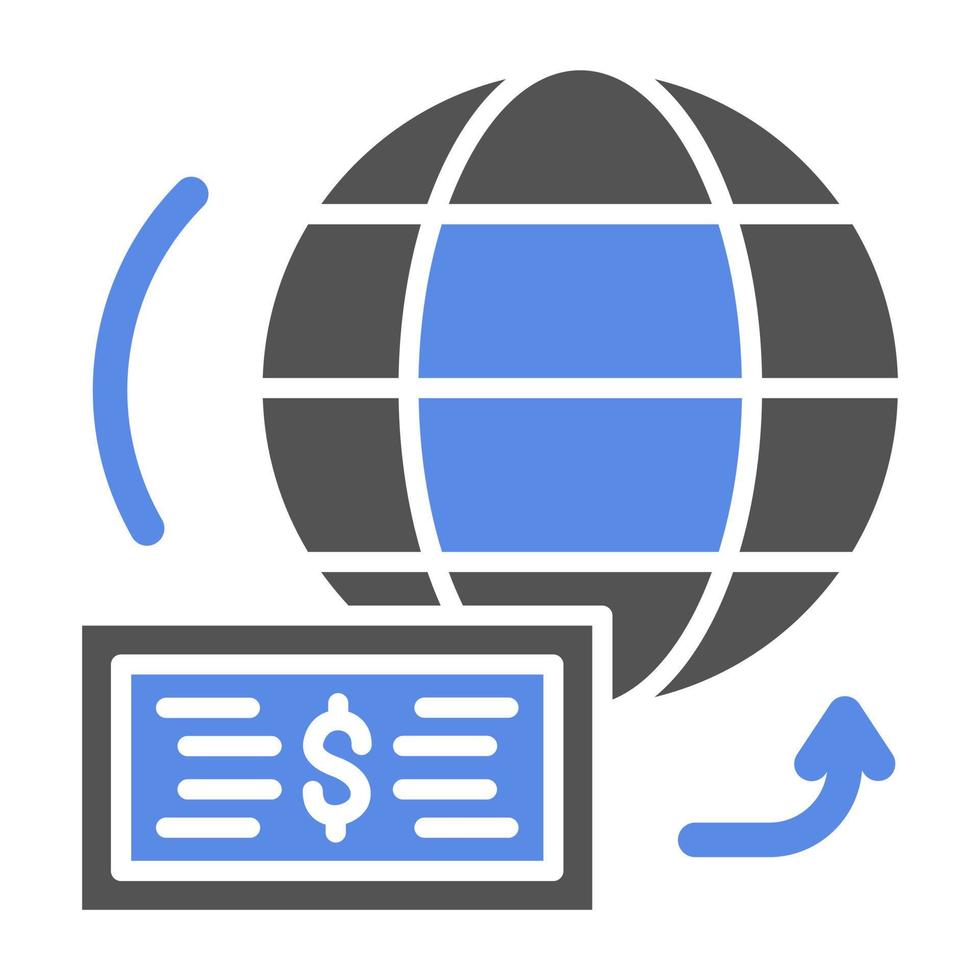 Send Money Overseas Vector Icon Style