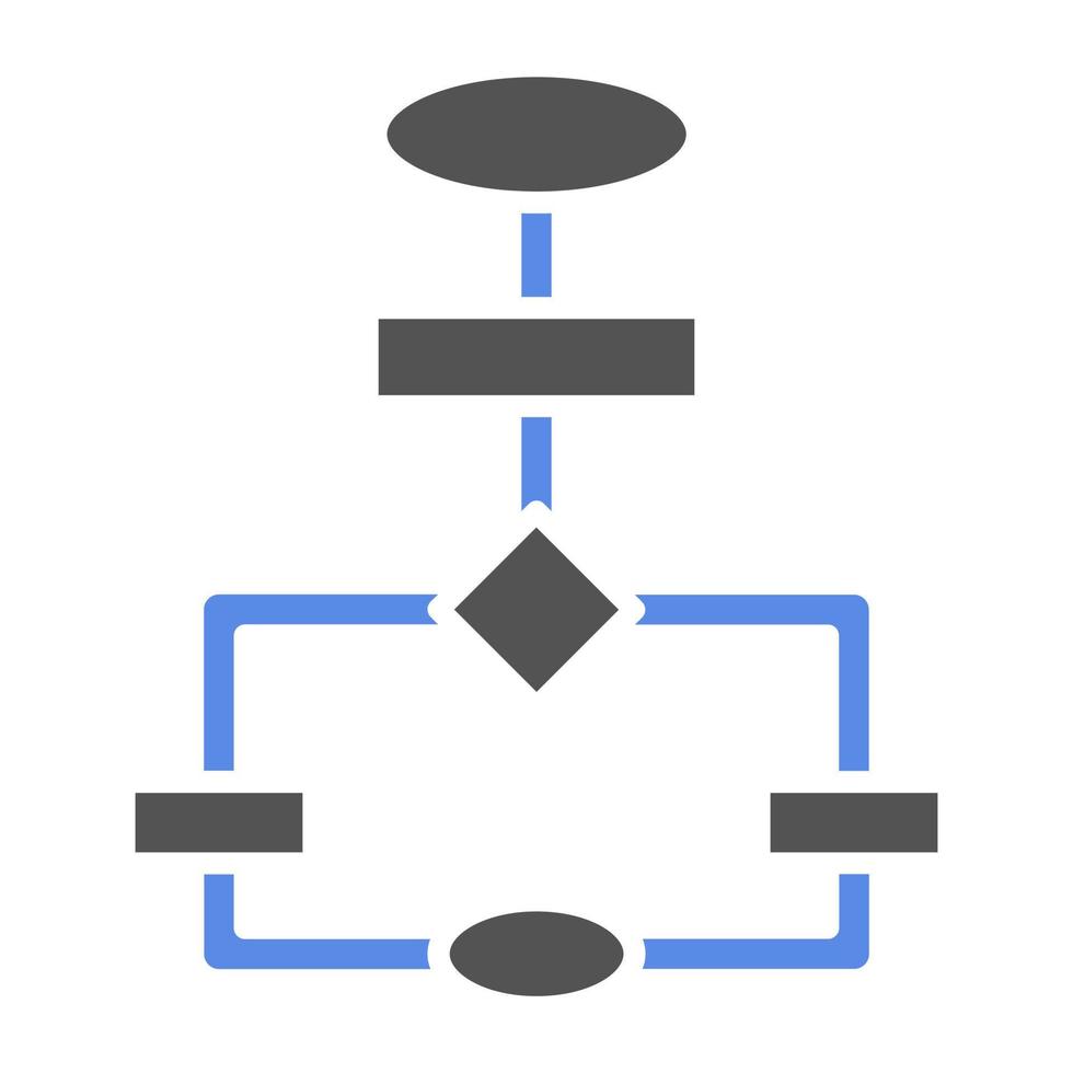 diagrama de flujo vector icono estilo