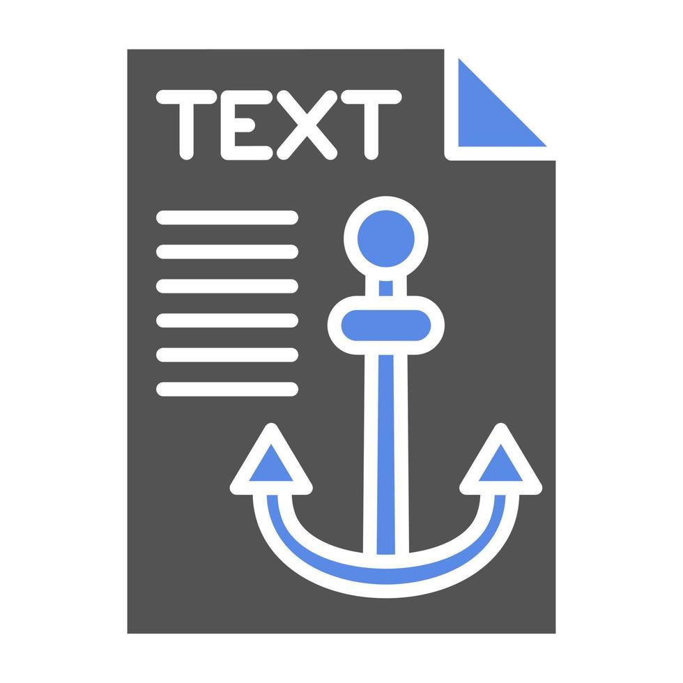 Anchor Text Vector Icon Style