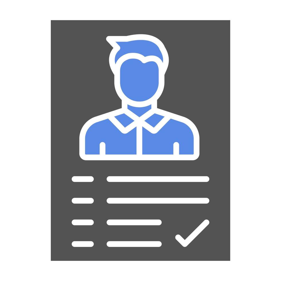 Job Candidate Male Vector Icon Style