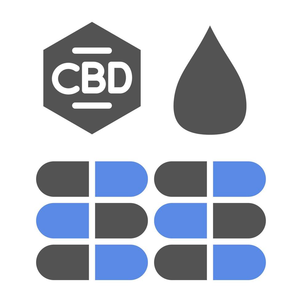 Bio Cbd Per Capsule Vector Icon Style