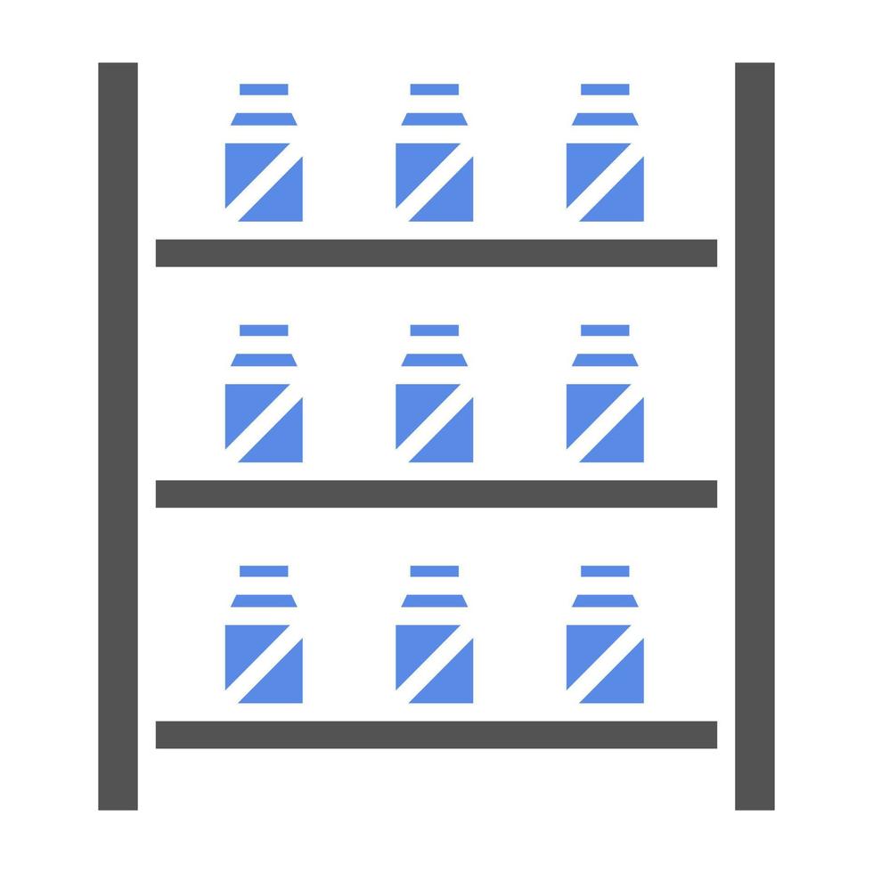 Well Stocked Shelves Vector Icon Style