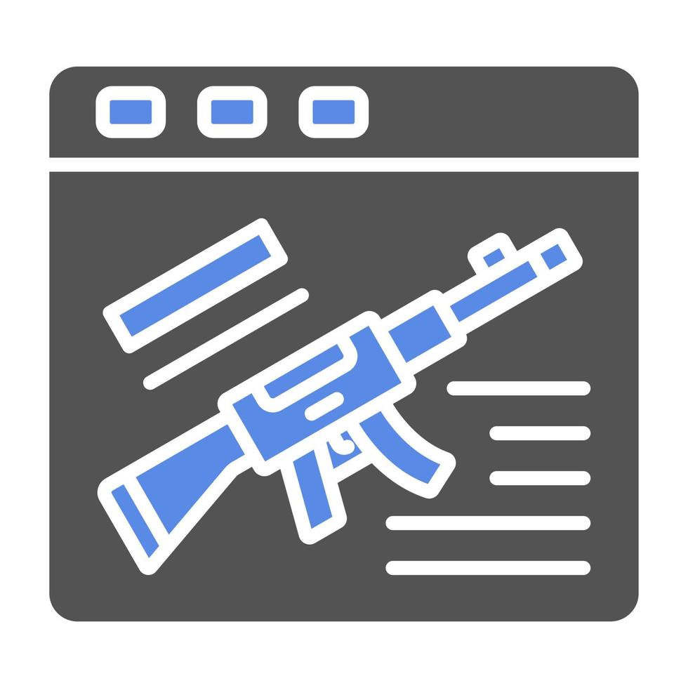 Game Gun Vector Icon Style