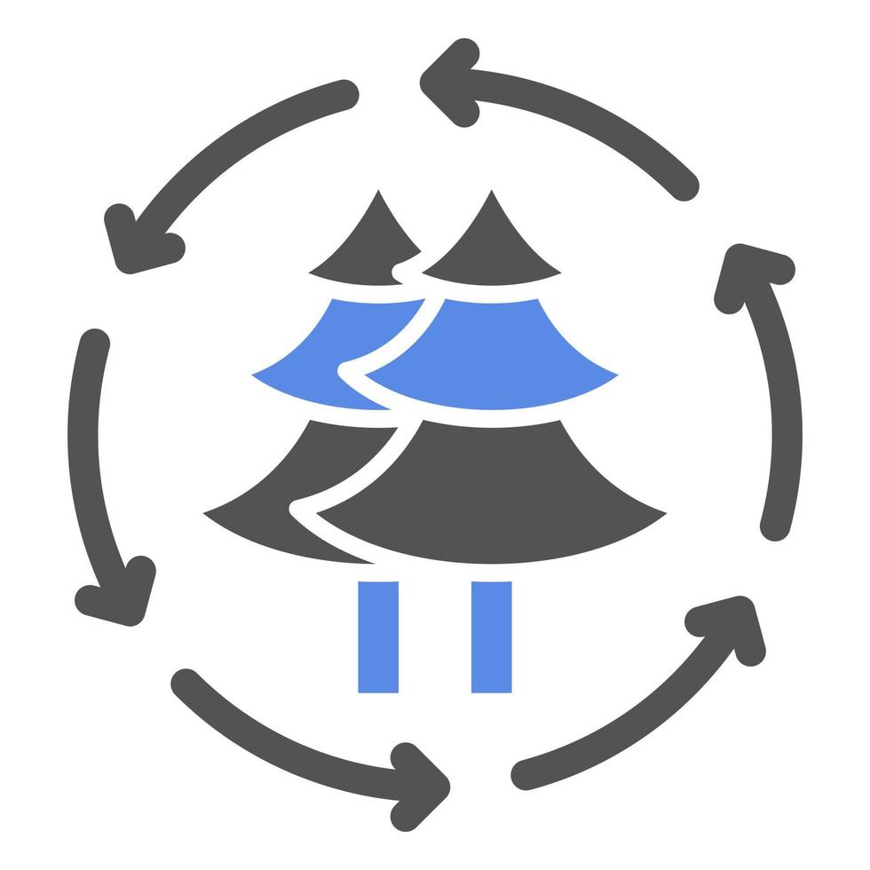 repoblación forestal vector icono estilo