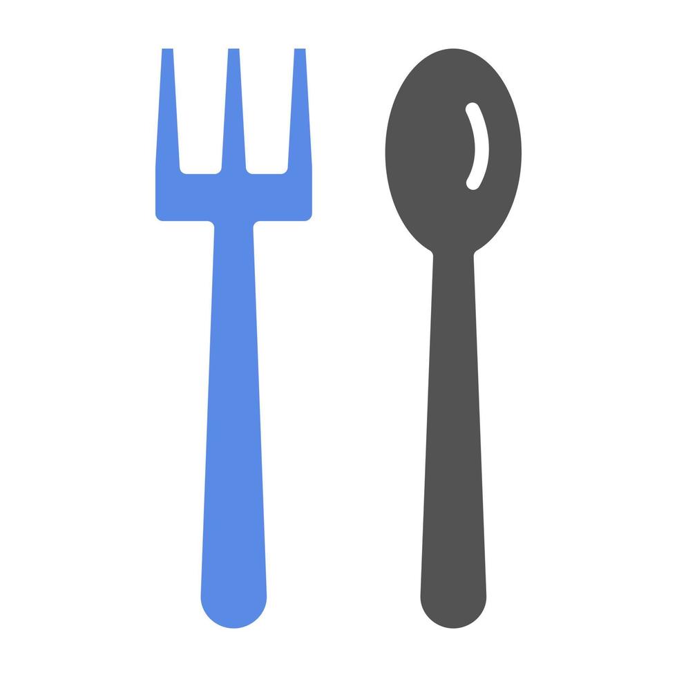 Knife and Fork Vector Icon Style