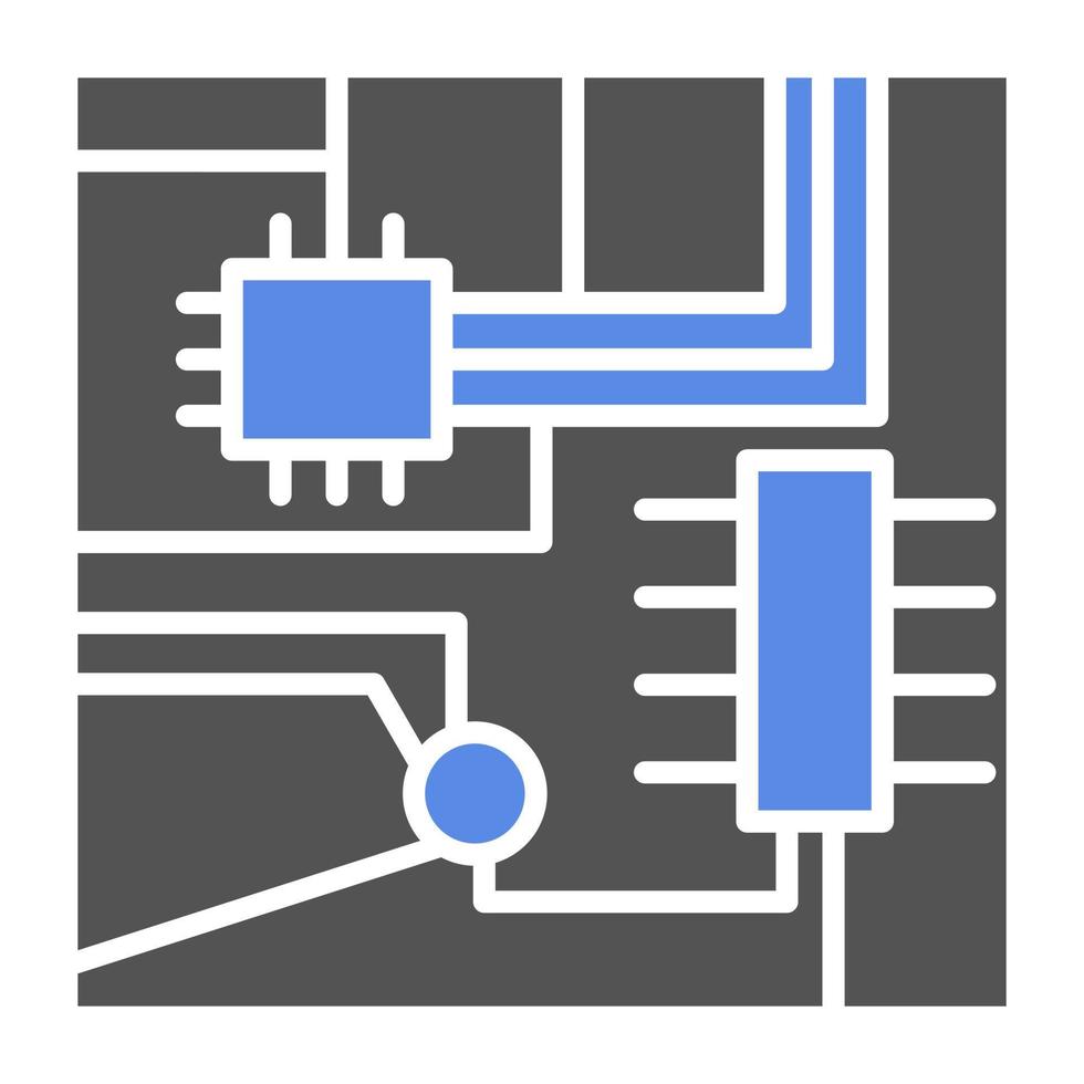 Circuit Board Vector Icon Style