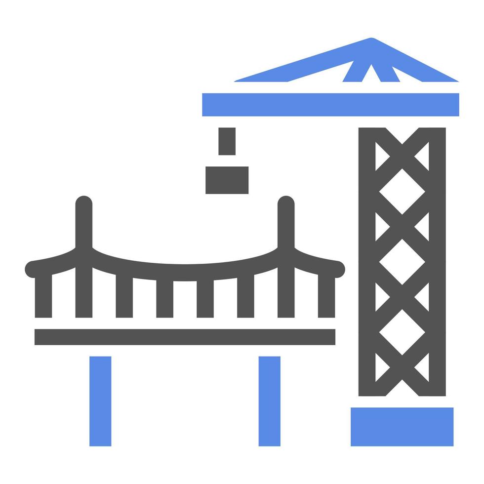 puente construcción vector icono estilo