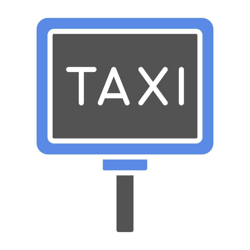 Taxi señal vector icono estilo