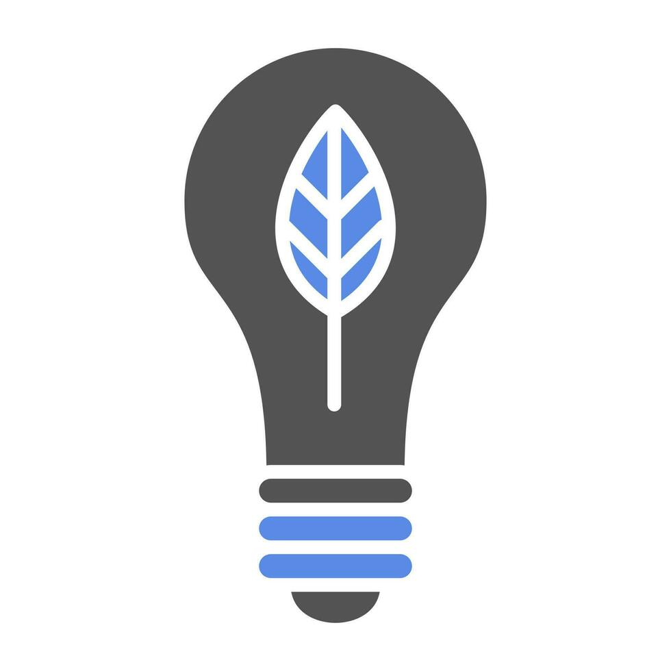Ecologic Bulb Vector Icon Style