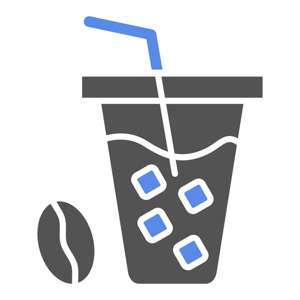 Iced Coffee Vector Icon Style