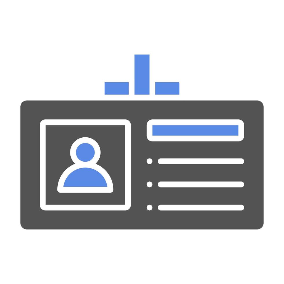 Identification Card Vector Icon Style