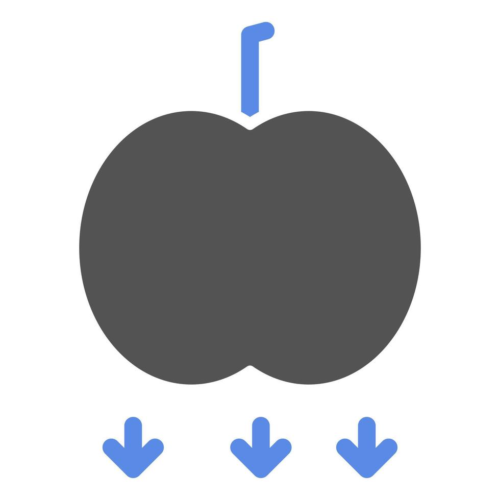 Falling Apple Vector Icon Style