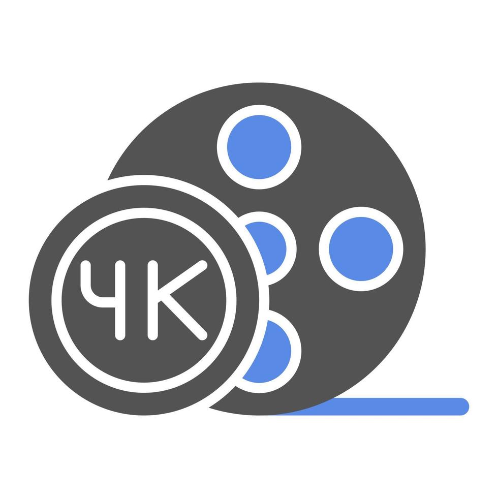 4k Film Vector Icon Style