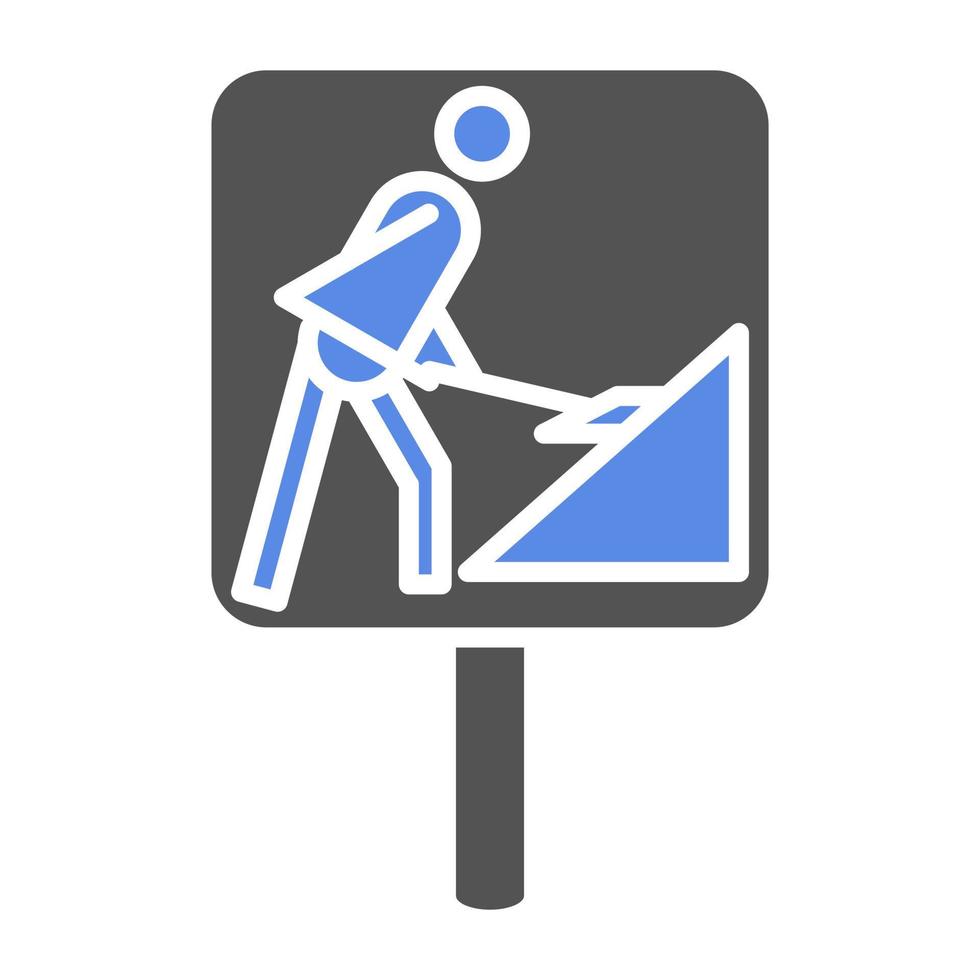 obras de carretera vector icono estilo