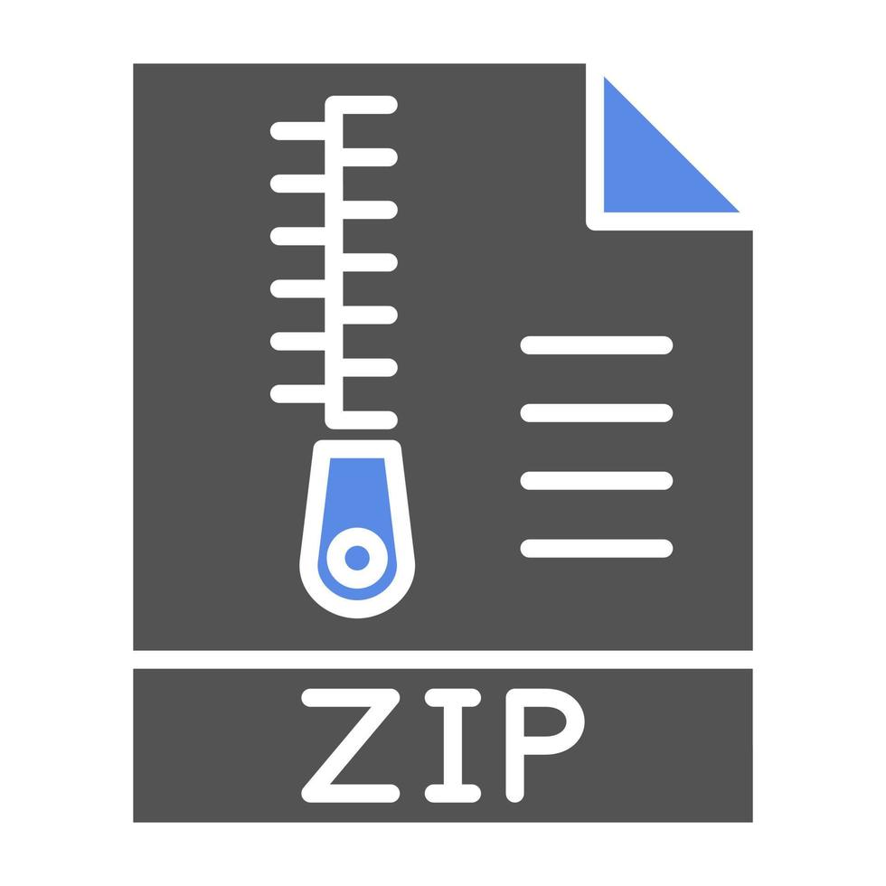 Zip File Vector Icon Style