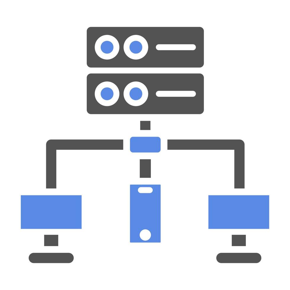 Database Network Vector Icon Style