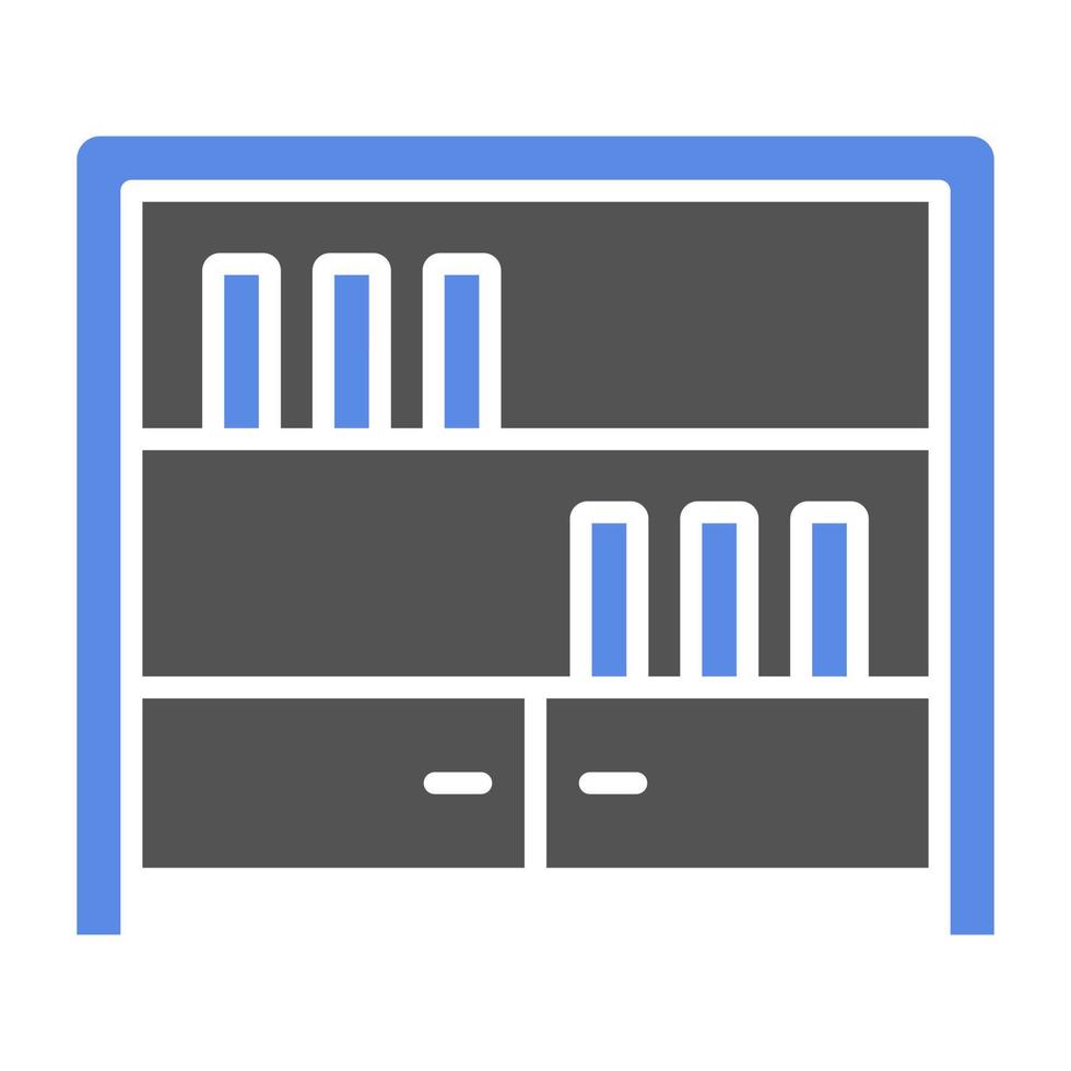 Bookshelf Vector Icon Style