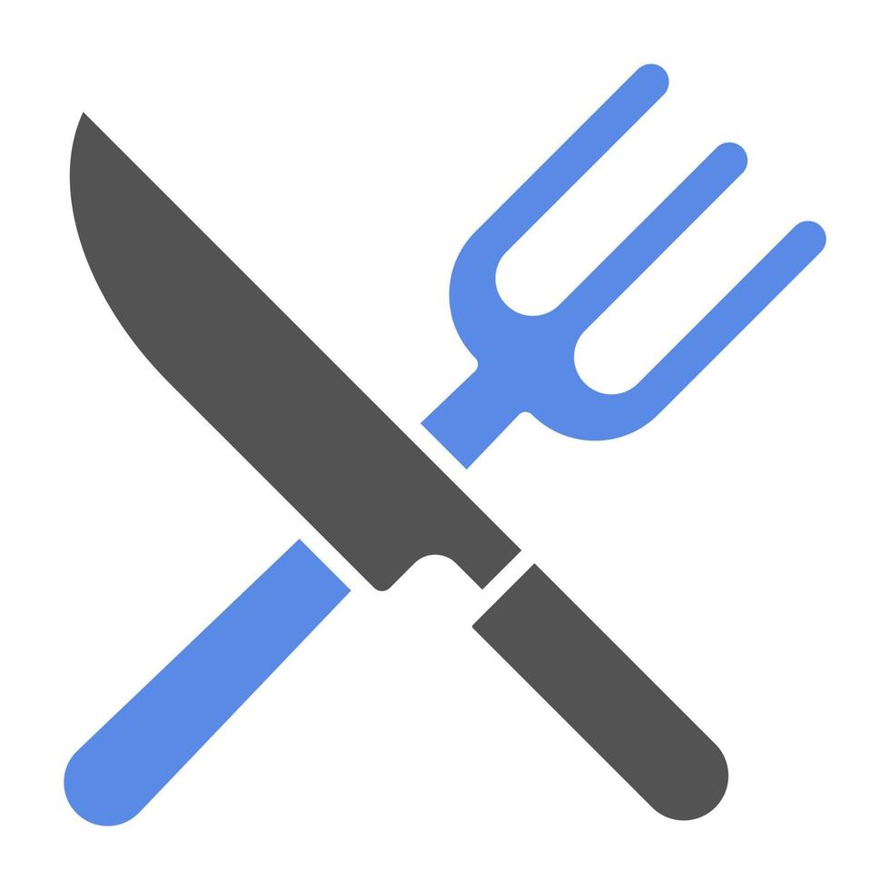 Fork and Knife Vector Icon Style