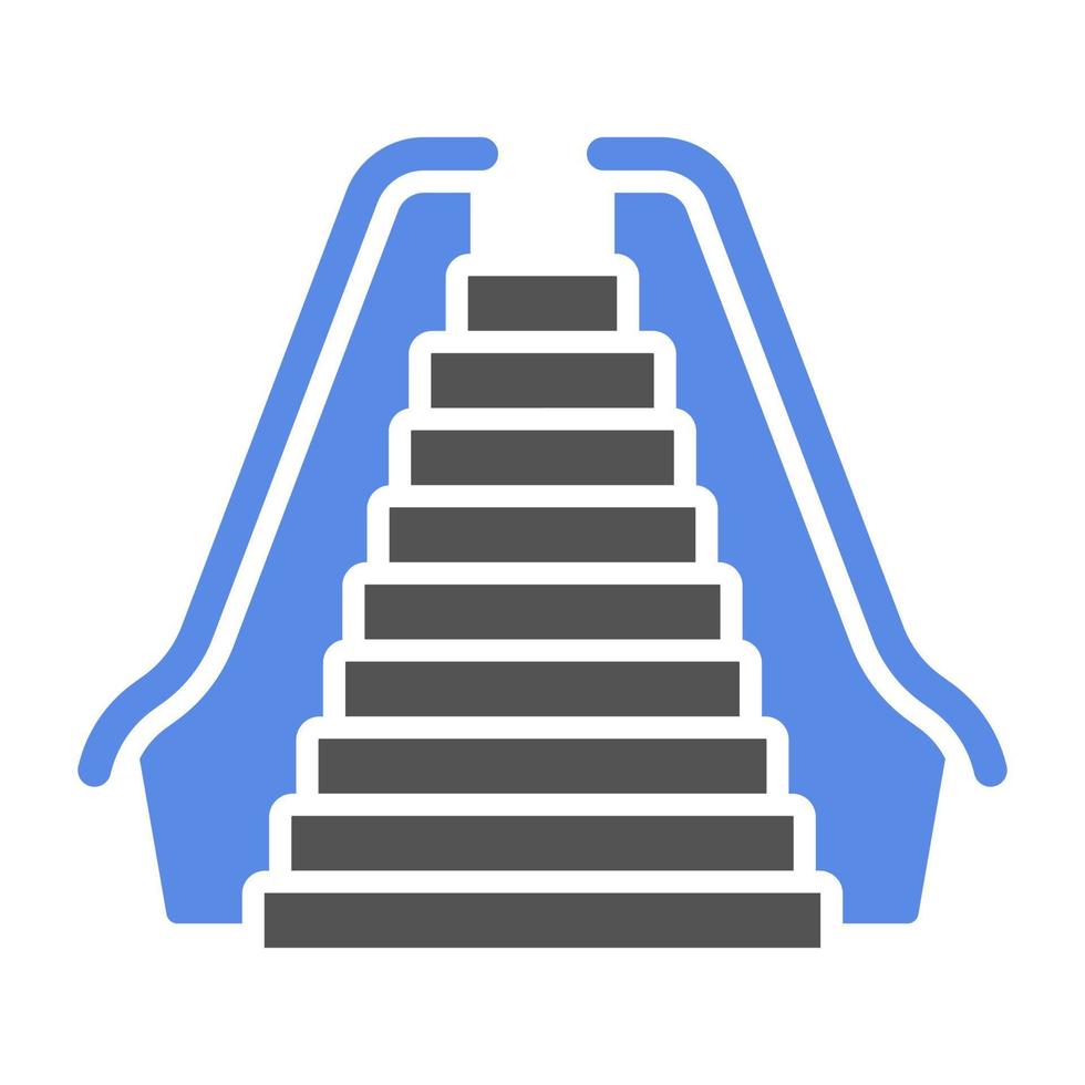 escalera mecánica vector icono estilo